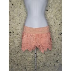 Maze High Waisted Lace Shorts With Lining Pink Size‎ LG, 90's Vibe, So Cute Girl